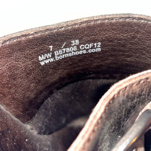 Born 'Ibra' Platform Slide Clogs‎ Moro Metallic Leather US 7  *GS9 - Picture 7 of 8